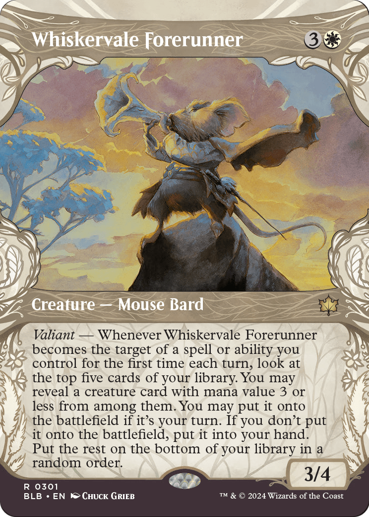Whiskervale Forerunner (Showcase) (BLB-301) (Borderless) [Bloomburrow] Foil