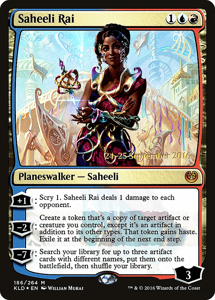 Saheeli Rai (PRE-186) [Kaladesh Promos] Foil