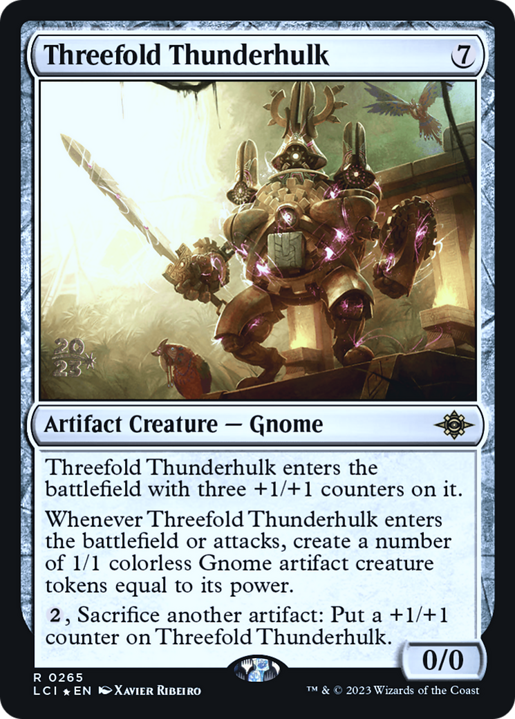 Threefold Thunderhulk (PRE-265) [The Lost Caverns of Ixalan Promos] Foil