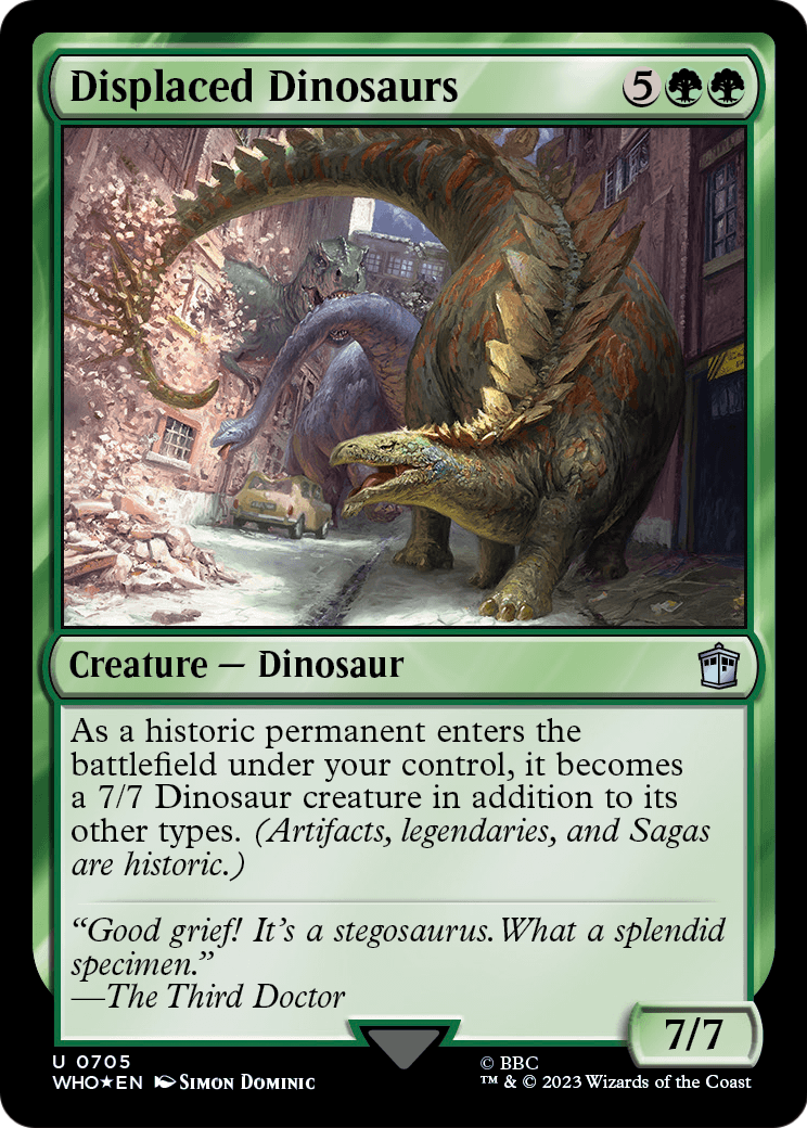 Displaced Dinosaurs (Surge Foil) (WHO-705) [Doctor Who] Foil