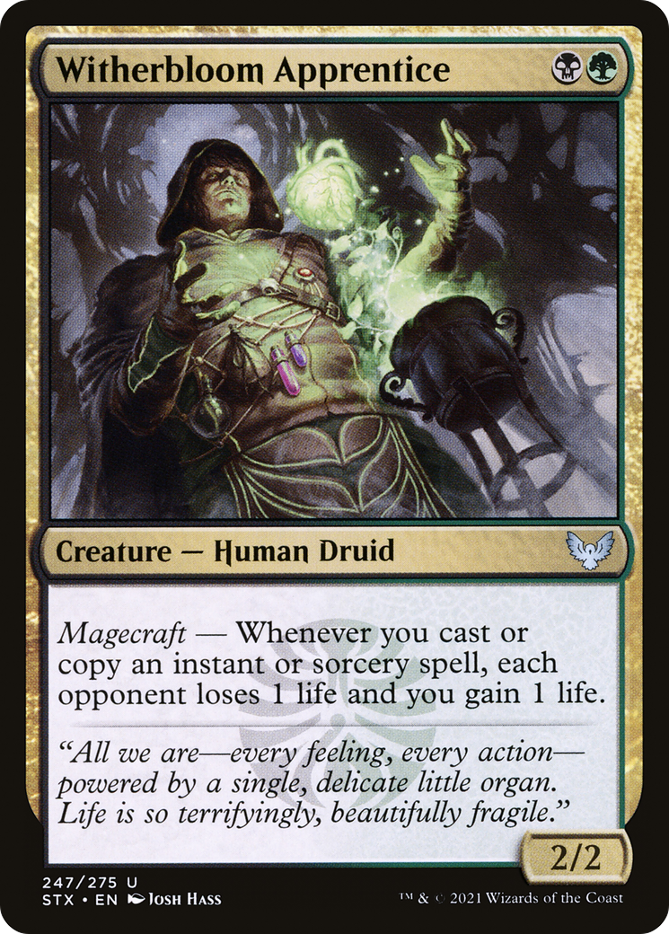 Witherbloom Apprentice (STX-247) [Strixhaven: School of Mages] Foil