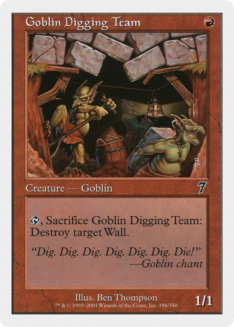 Goblin Digging Team (7ED-186) [7th Edition] Foil