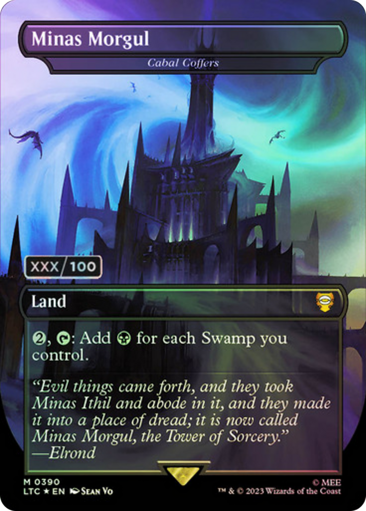 Minas Morgul - Cabal Coffers (Serial Numbered) (LTC-390Z) (Borderless) [Tales of Middle-earth Commander] Foil