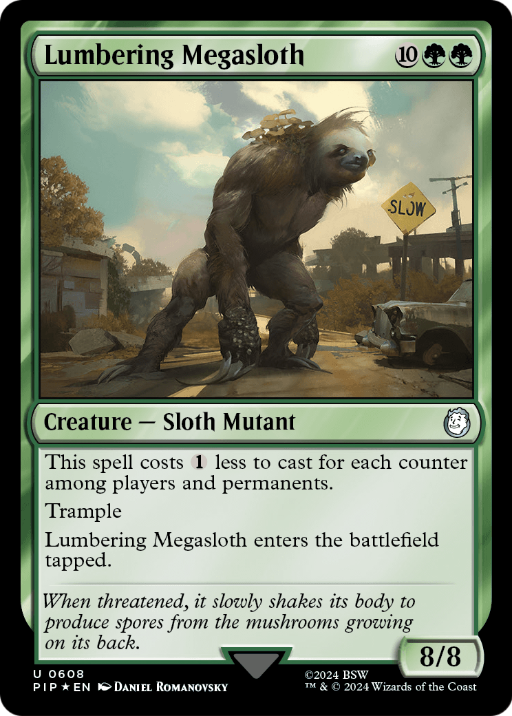 Lumbering Megasloth (Surge Foil) (PIP-608) [Fallout] Foil