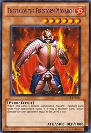 Thestalos the Firestorm Monarch (Purple) (Rare) (DL12-EN007) - Duelist League Promo Unlimited