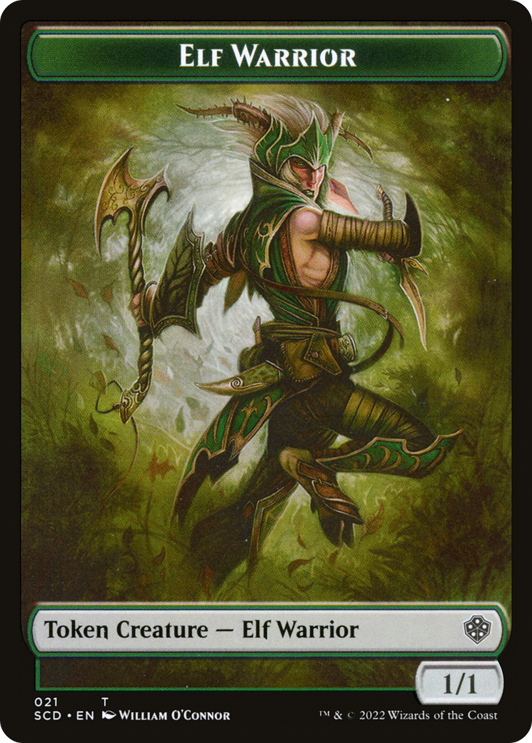 Elf Warrior (TSCD-021) [Starter Commander Deck Tokens] Foil