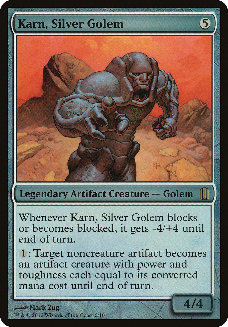 Karn, Silver Golem (Commander's Arsenal) [Commander's Arsenal Oversized] Foil