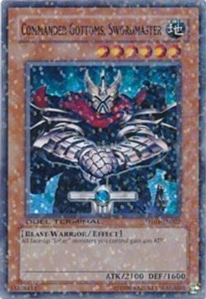 Commander Gottoms, Swordmaster (Duel Terminal Super Parallel Rare) (DT01-EN022) - Duel Terminal 1 Limited
