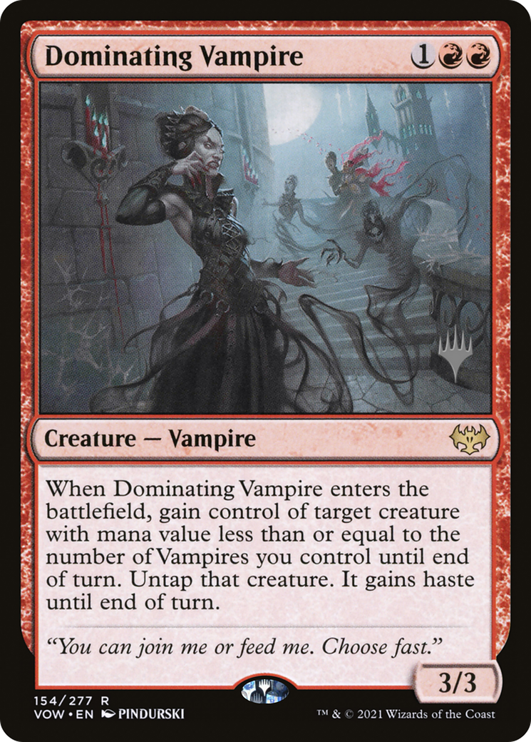 Dominating Vampire [Promo Pack: Innistrad: Crimson Vow Promos] Foil