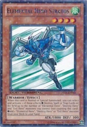 Elemental Hero Stratos (Duel Terminal Rare Parallel Rare) (DT03-EN058) - Duel Terminal 3 Limited