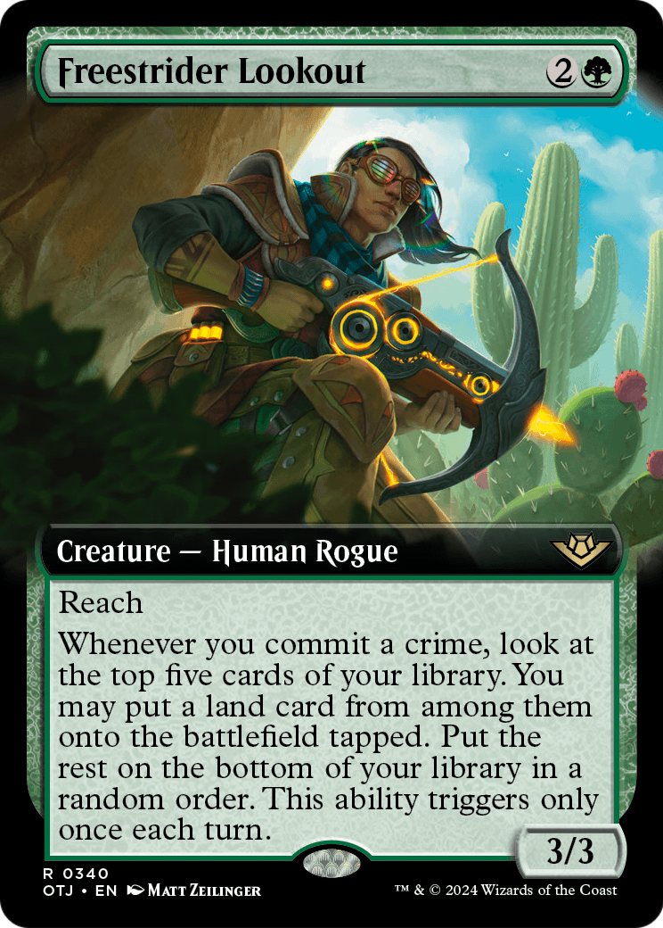 Freestrider Lookout (Extended Art) (OTJ-340) [Outlaws of Thunder Junction] Foil