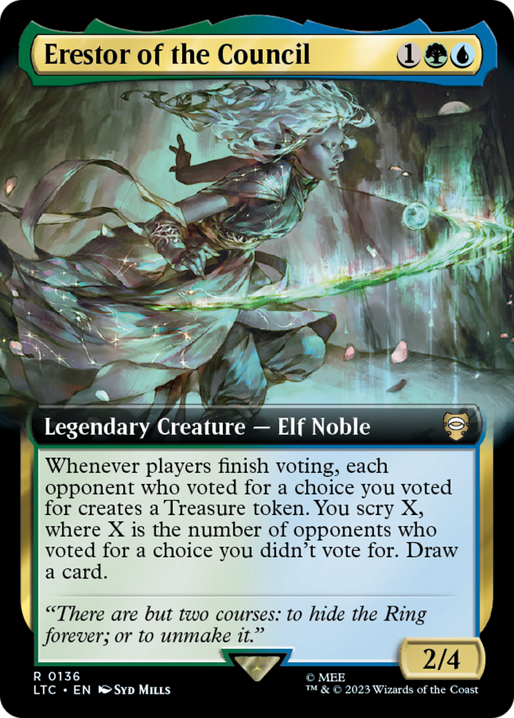 Erestor of the Council (Extended Art) (LTC-136) [Tales of Middle-earth Commander]
