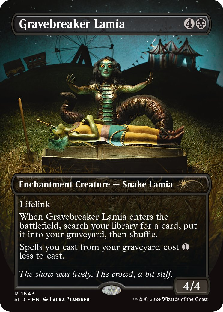 Gravebreaker Lamia (SLD-1643) (Borderless) [Secret Lair Drop]