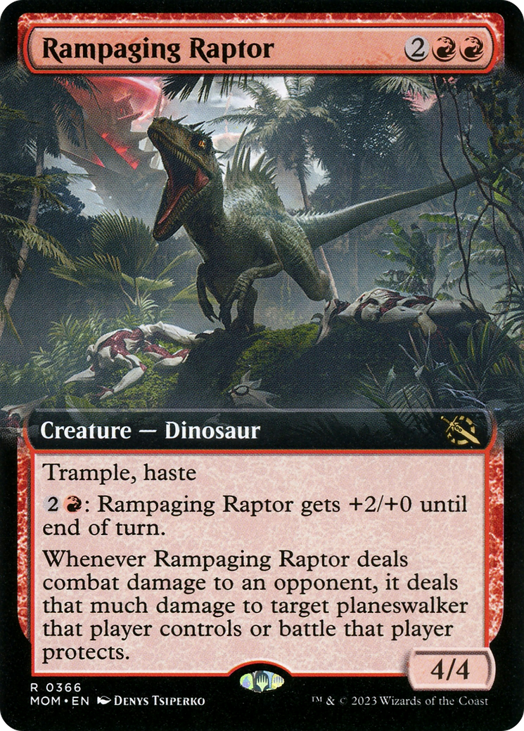 Rampaging Raptor (Extended Art) (MOM-366) [March of the Machine]