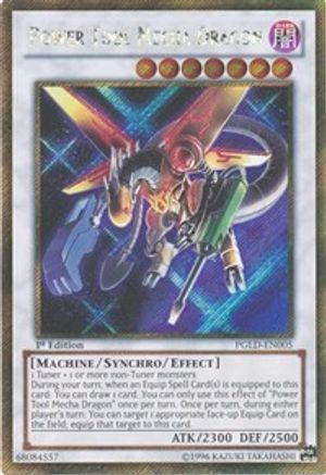 Power Tool Mecha Dragon (Gold Secret Rare) (PGLD-EN005) - Premium Gold Unlimited