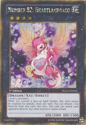 Number 82: Heartlandraco (Gold Secret Rare) (PGLD-EN025) - Premium Gold 1st Edition
