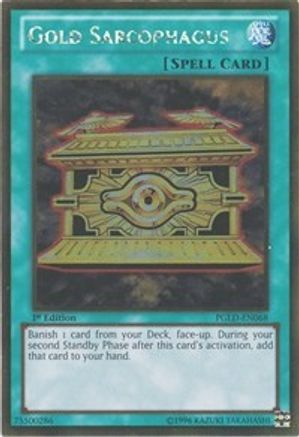 Gold Sarcophagus (Gold Rare) (PGLD-EN068) - Premium Gold 1st Edition