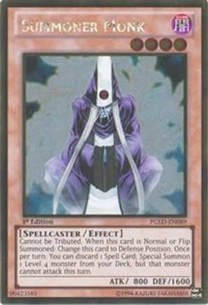 Summoner Monk (Gold Rare) (PGLD-EN089) - Premium Gold 1st Edition