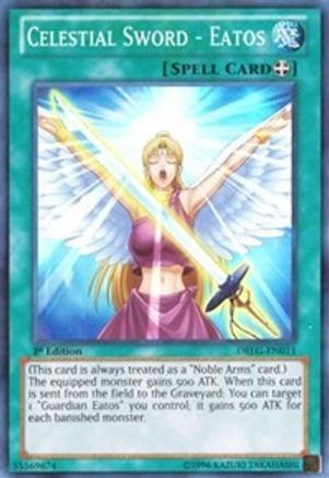 Celestial Sword - Eatos (Super Rare) (DRLG-EN011) - Dragons of Legend 1st Edition