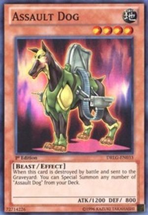 Assault Dog (Super Rare) (DRLG-EN033) - Dragons of Legend 1st Edition