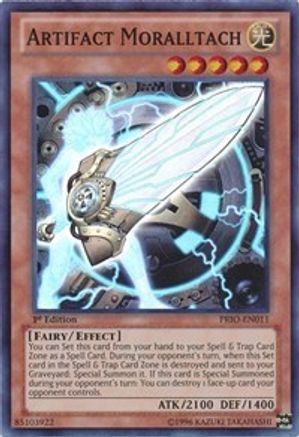 Artifact Moralltach (Super Rare) (PRIO-EN011) - Primal Origin 1st Edition