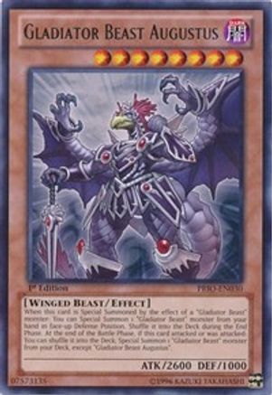Gladiator Beast Augustus (Rare) (PRIO-EN030) - Primal Origin Unlimited
