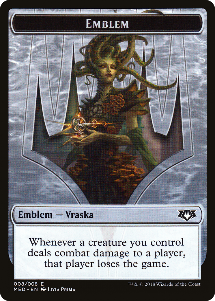 Emblem - Vraska, Golgari Queen (MED-008) [Mythic Edition Tokens]
