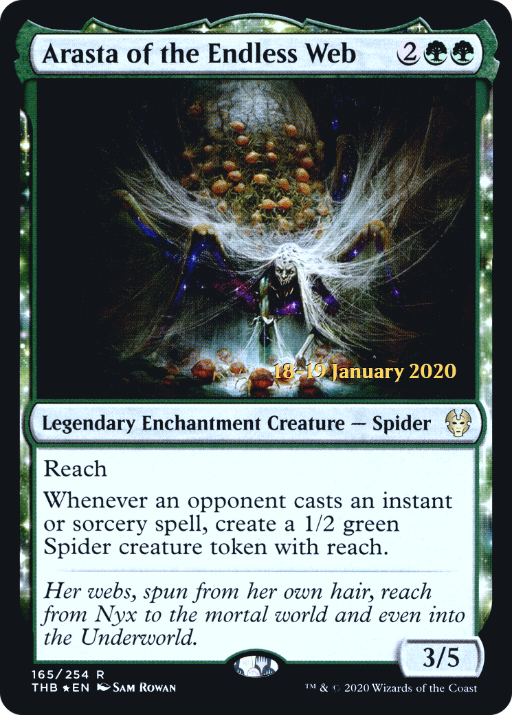 Arasta of the Endless Web (PRE-165) [Theros Beyond Death Promos] Foil