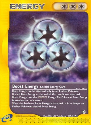 Boost Energy (145/147) [Aquapolis] Reverse Holofoil - Uncommon