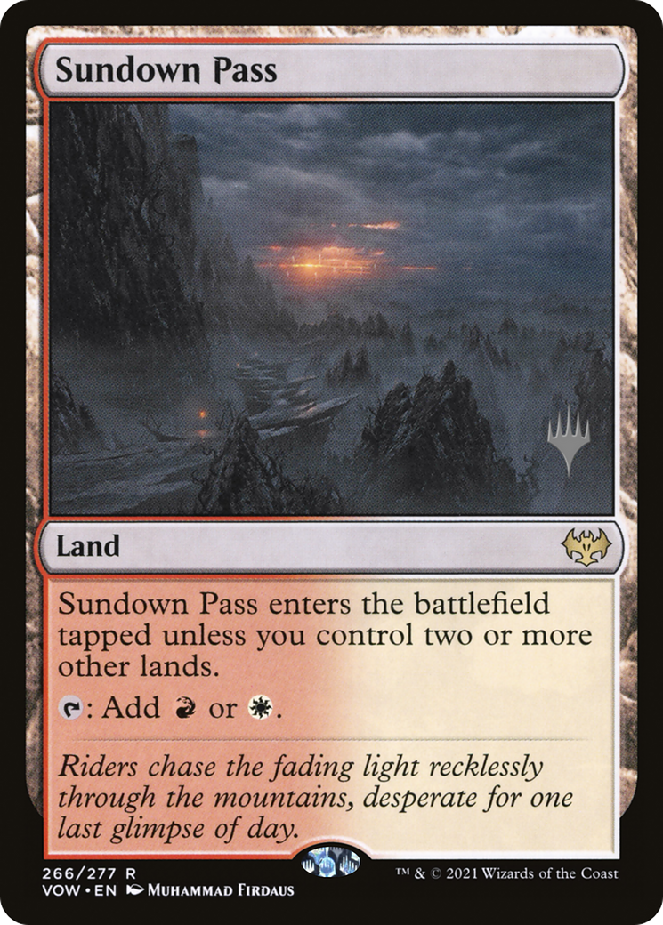 Sundown Pass (PPDMU-266) [Promo Pack: Innistrad: Crimson Vow Promos] Foil