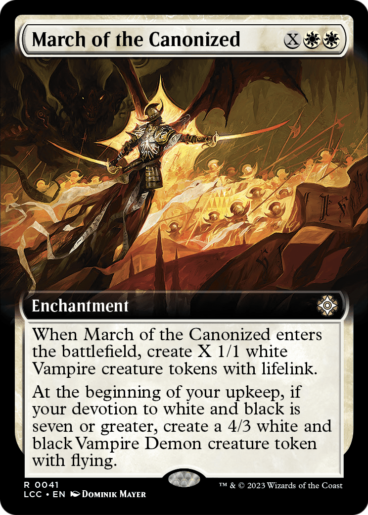 March of the Canonized (Extended Art) (LCC-041) [The Lost Caverns of Ixalan Commander]