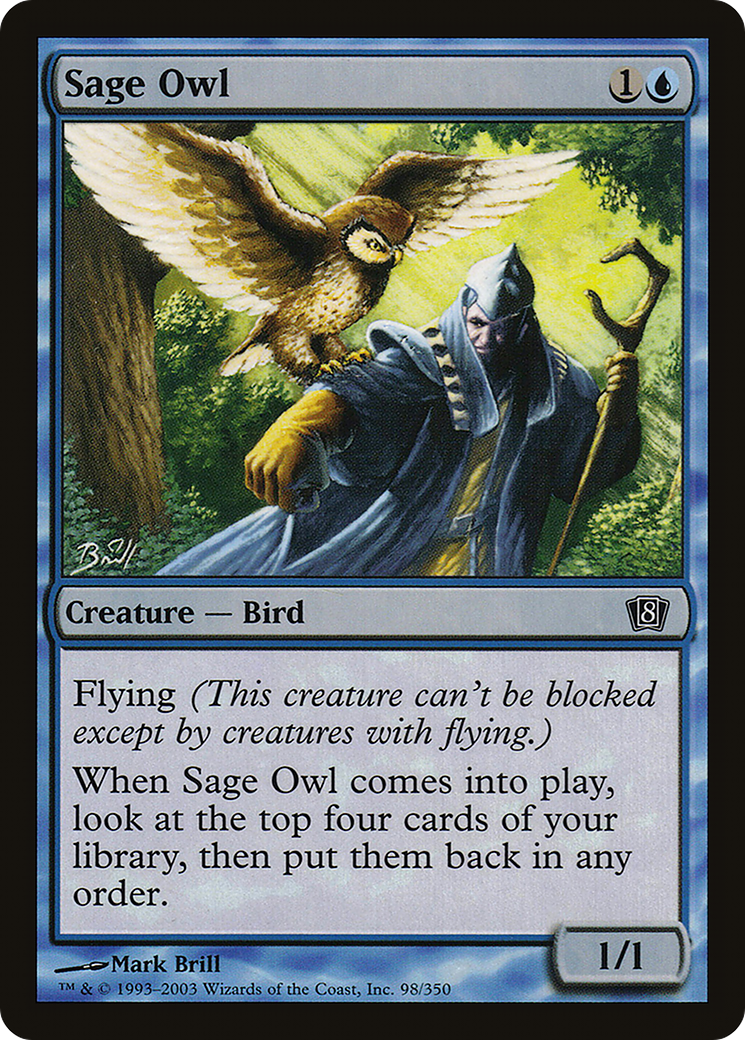 Sage Owl (8ED-098) [8th Edition] Foil