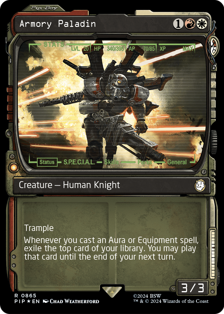 Armory Paladin (Showcase) (Surge Foil) (PIP-865) [Fallout] Foil