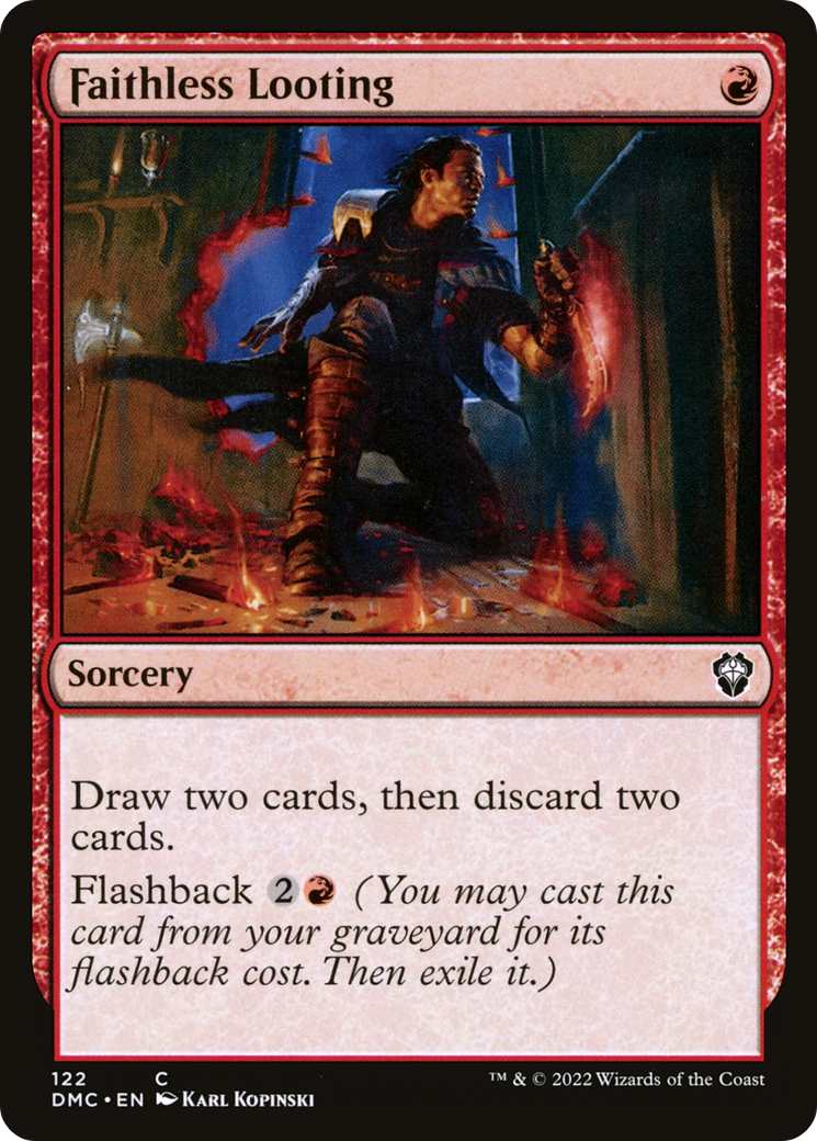 Faithless Looting (DMC-122) [Dominaria United Commander]