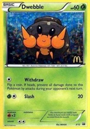 Dwebble (3/012) [McDonalds Promos 2012] Holofoil - Promo