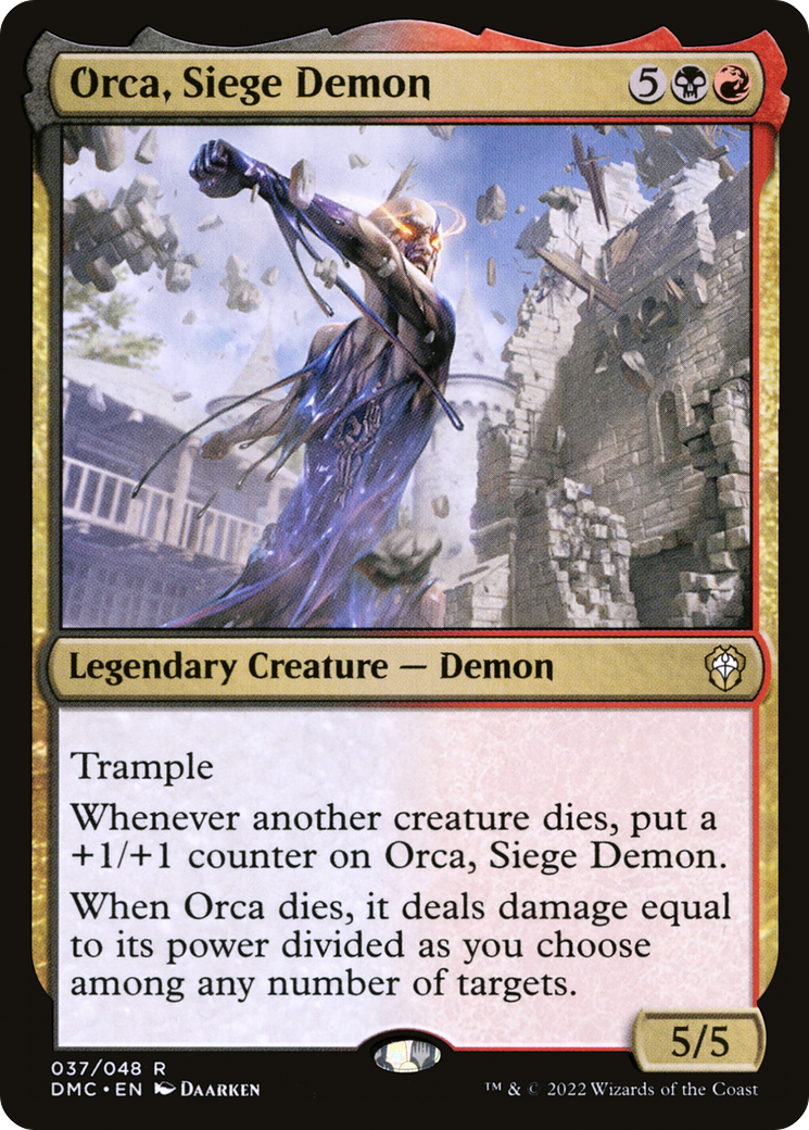 Orca, Siege Demon (DMC-037) [Dominaria United Commander] Foil