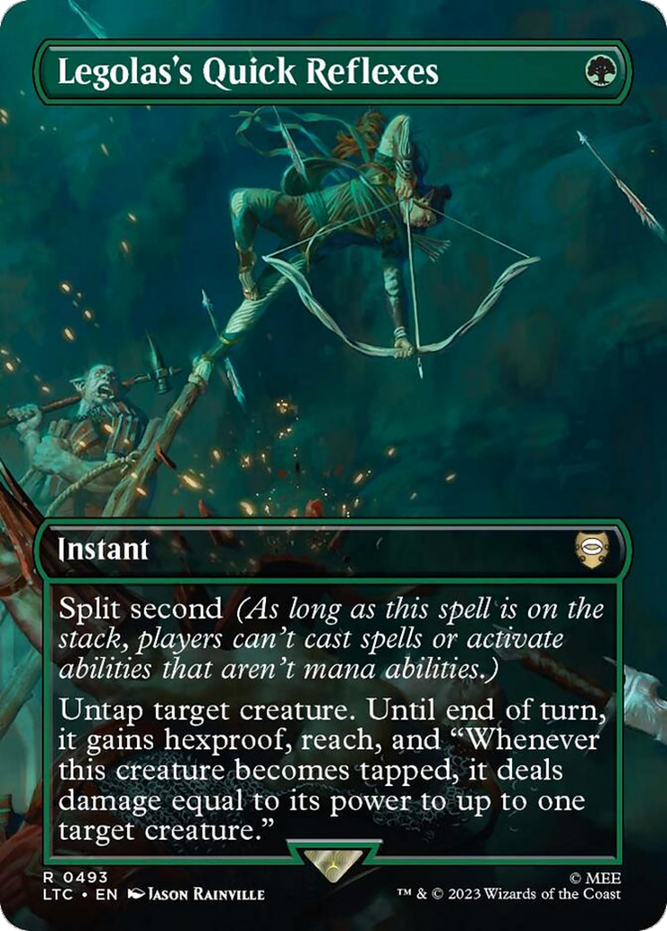 Legolas's Quick Reflexes (Borderless) (LTC-493) [Tales of Middle-earth Commander] Foil