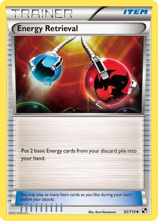Energy Retrieval (092/114) [Black and White] Reverse Holofoil - Uncommon