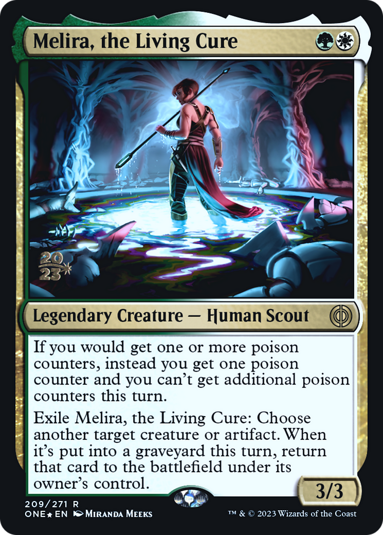 Melira, the Living Cure (PRE-209) [Phyrexia: All Will Be One Promos] Foil
