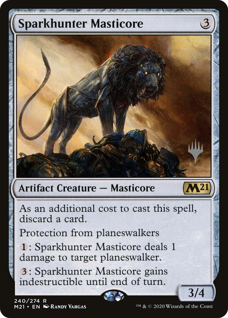 Sparkhunter Masticore (PPM21-240) [Promo Pack: Core Set 2021 Promos] Foil