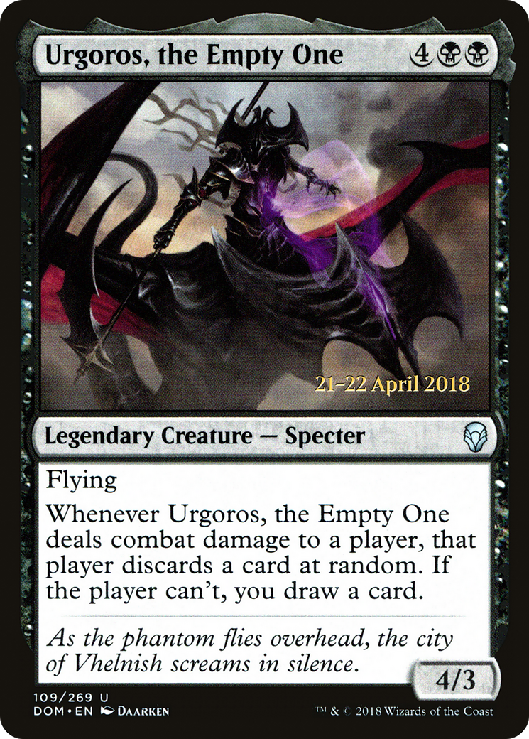 Urgoros, the Empty One (PRE-109) [Dominaria Promos] Foil