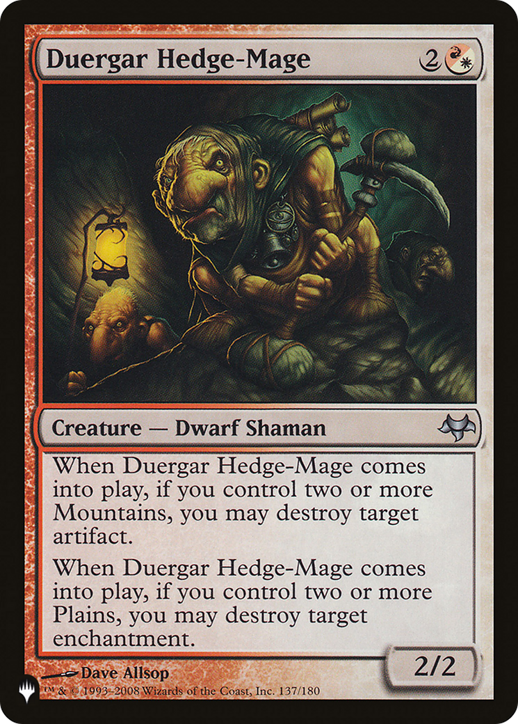 Duergar Hedge-Mage (LIST-137/180) [The List]