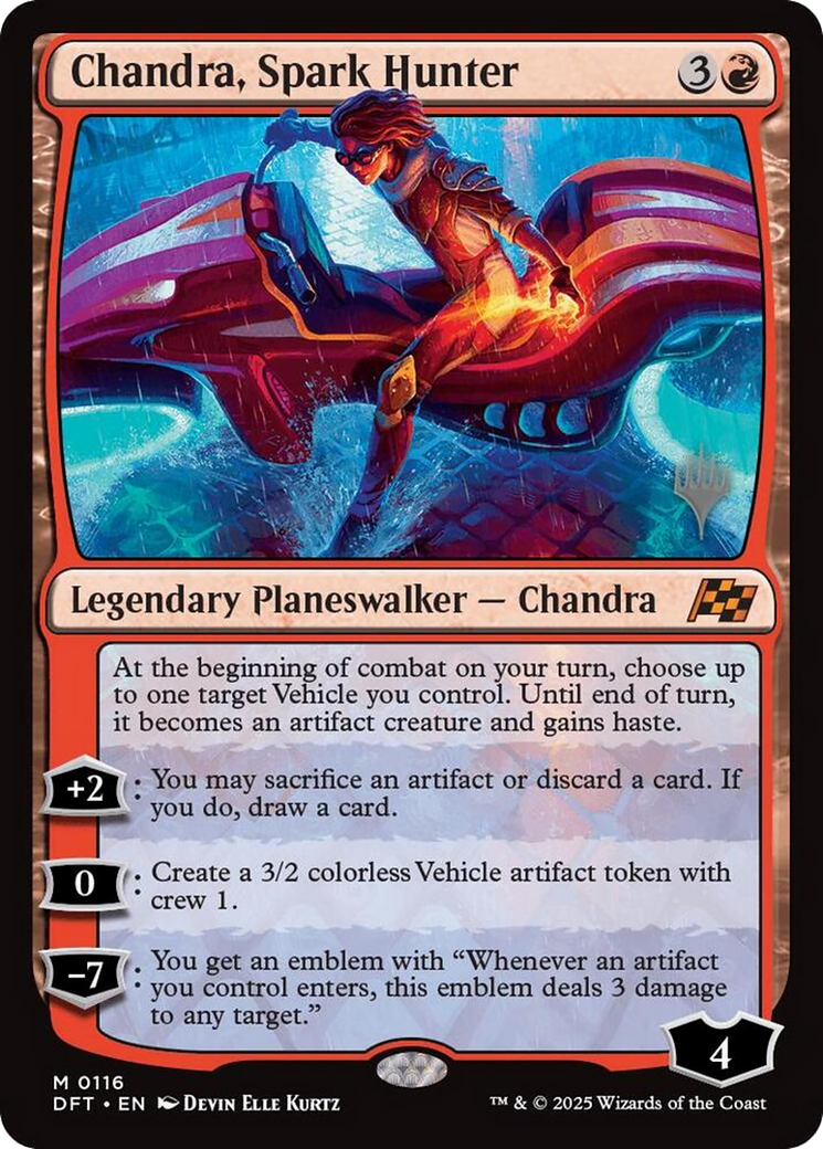 Chandra, Spark Hunter (PPDFT-116) [Promo Pack: Aetherdrift] Foil