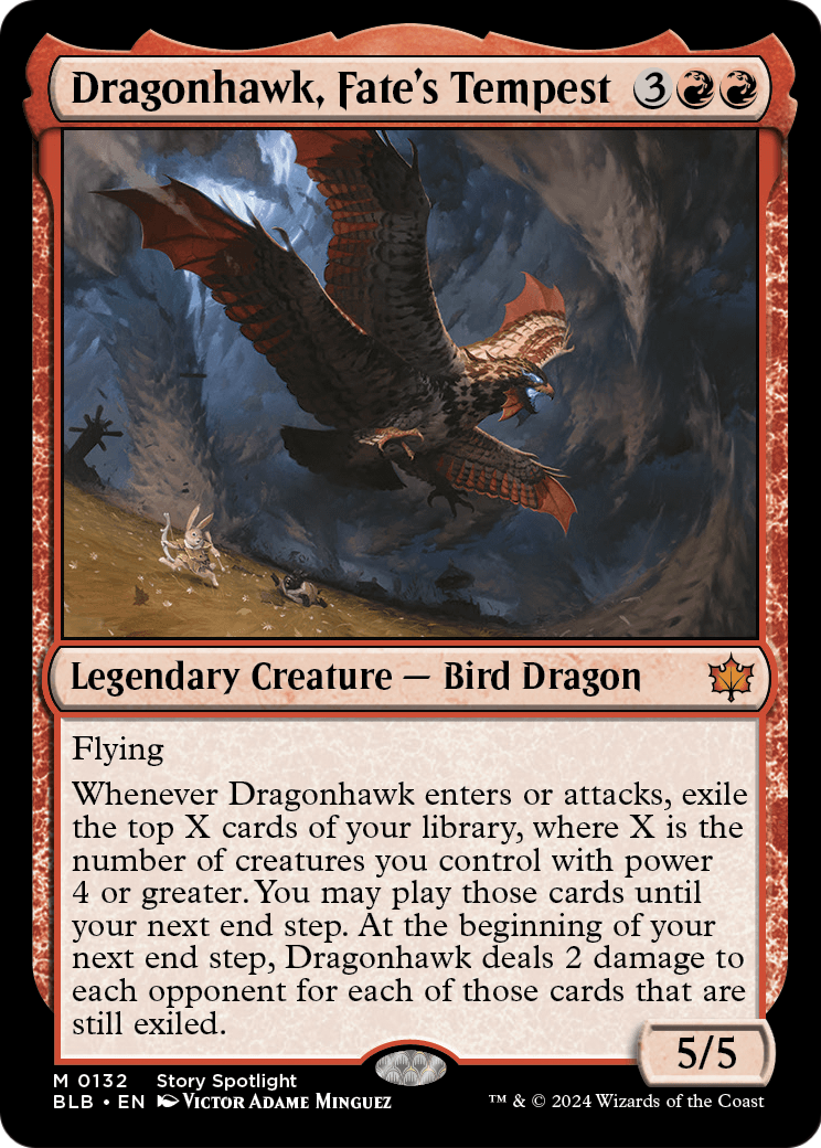 Dragonhawk, Fate's Tempest (BLB-132) [Bloomburrow] Foil