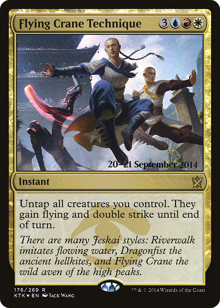 Flying Crane Technique (PRE-176) [Khans of Tarkir Promos] Foil