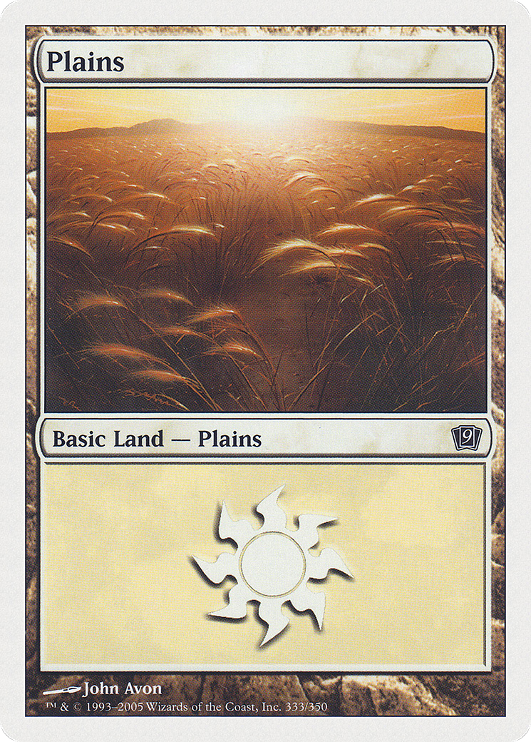 Plains (9ED-333) [9th Edition] Foil
