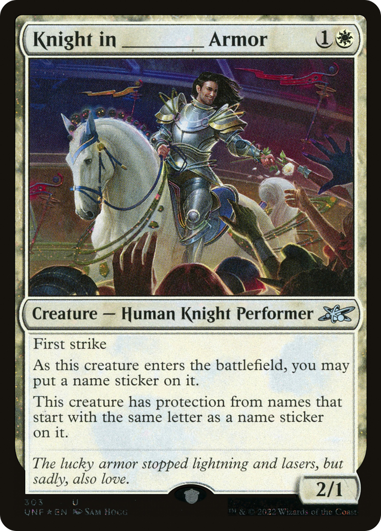 Knight in _______ Armor (Galaxy Foil) (UNF-303) [Unfinity] Foil