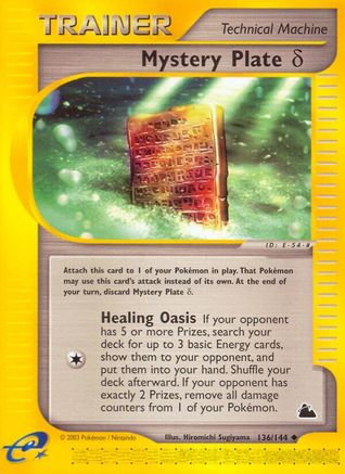 Mystery Plate Delta (136/144) [Skyridge] Reverse Holofoil - Uncommon