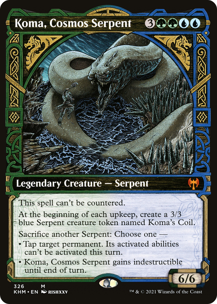 Koma, Cosmos Serpent (Showcase) (KHM-326) [Kaldheim] Foil