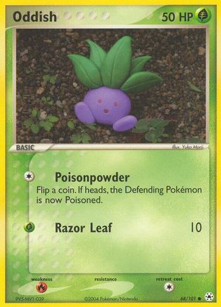 Oddish (068/101) [Hidden Legends] Reverse Holofoil - Common